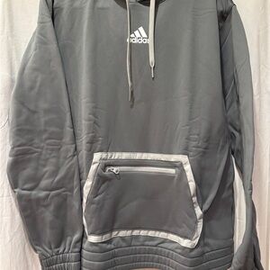 adidas Gray Hoodie with White Accents